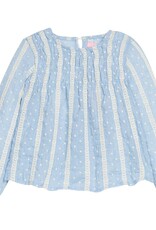 Bisby Anita Top Sky Dobby Stripe