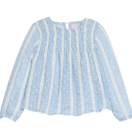 Bisby Anita Top Sky Dobby Stripe