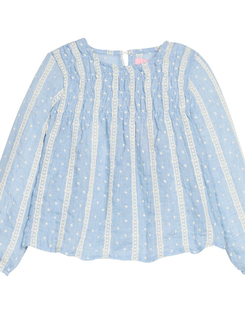 Bisby Anita Top Sky Dobby Stripe