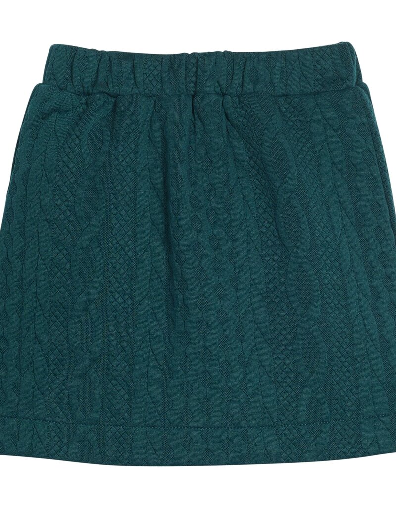 Bisby Quilted Mini Skirt Emerald Cable