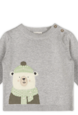 Viverano Happy Polar Bear Jacquard Knit Sweater Pullover