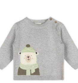 Viverano Happy Polar Bear Jacquard Knit Sweater Pullover