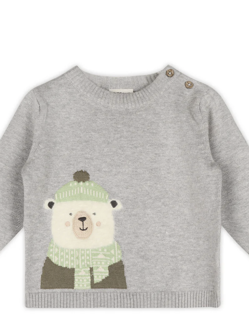 Viverano Happy Polar Bear Jacquard Knit Sweater Pullover