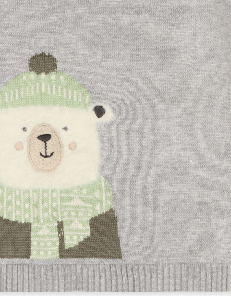 Viverano Happy Polar Bear Jacquard Knit Sweater Pullover