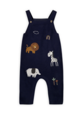 Viverano Elephant Zebra Applique Knit Baby Overall Set