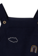 Viverano Elephant Zebra Applique Knit Baby Overall Set