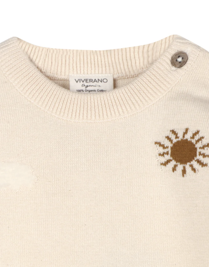 Viverano Farm Tractor Embroidered Sweater Pullover