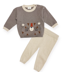 Viverano Tiger Kangaroo Pocket Knit Pullover Pant Set