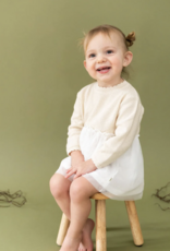 Viverano Pearl Knit Sweater Top/Tutu Dress Sweet Cream