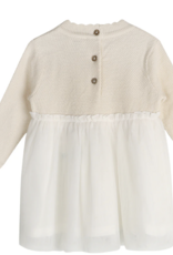 Viverano Pearl Knit Sweater Top/Tutu Dress Sweet Cream