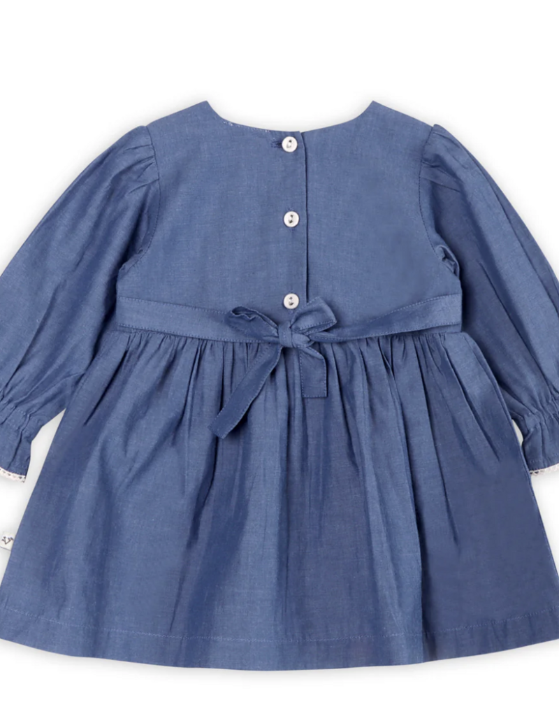 Viverano Hudson Denim Embr Dress/Bloomer Set Navy