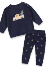 Viverano Jolly Truck Appl Sweater/Pant Set Navy