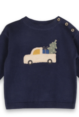 Viverano Jolly Truck Appl Sweater/Pant Set Navy