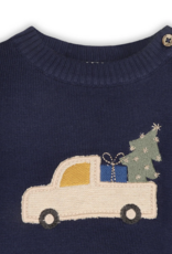 Viverano Jolly Truck Appl Sweater/Pant Set Navy