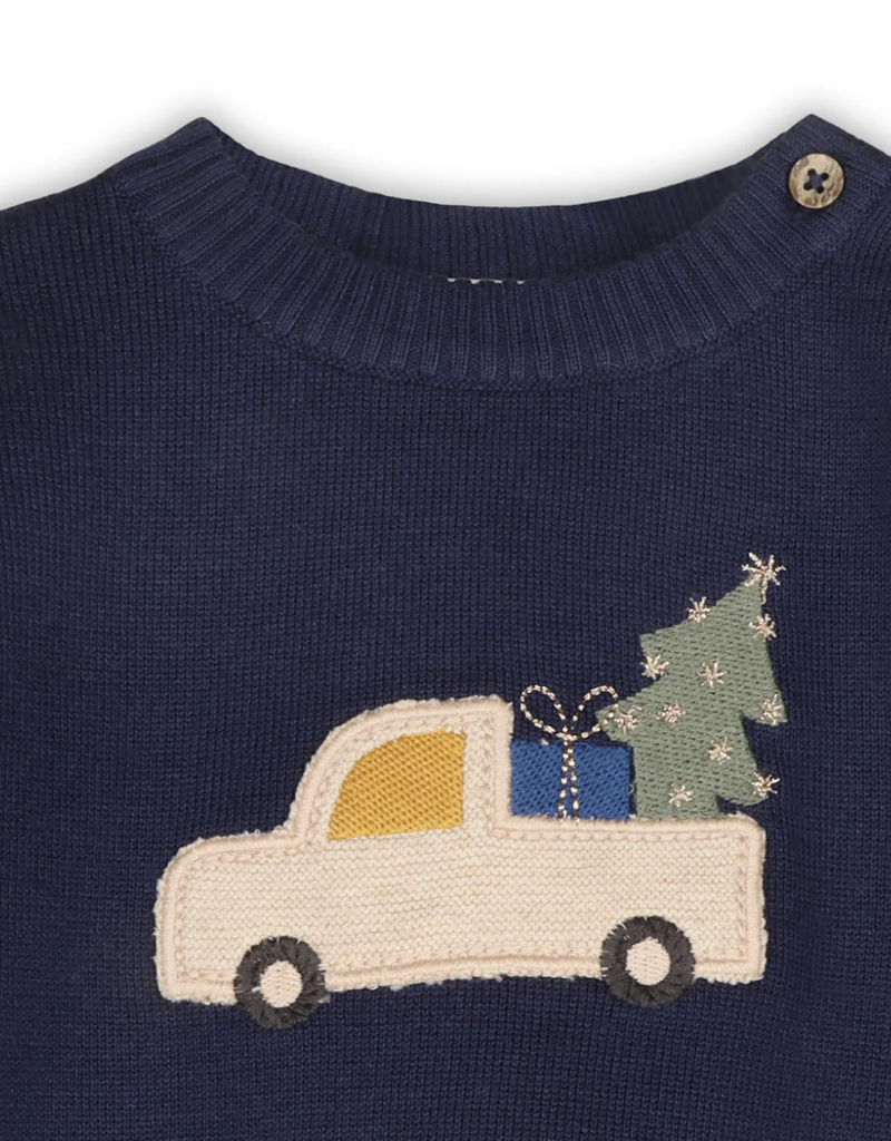 Viverano Jolly Truck Appl Sweater/Pant Set Navy