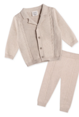 Viverano Resort Cable Knit Cardigan Pant Set Oatmeal