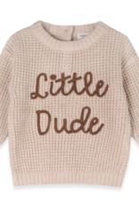 Viverano Little Dude Embr Stripe Sweater Oatmeal