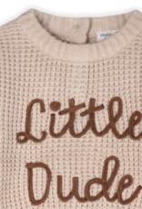Viverano Little Dude Embr Stripe Sweater Oatmeal