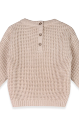 Viverano Little Dude Embr Stripe Sweater Oatmeal