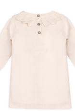Viverano Floral Embr Knit Ruffle Dress