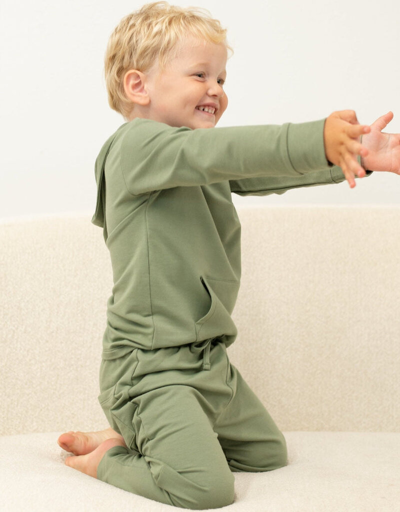Sweet Bamboo Hooded Jogger Set Army Green