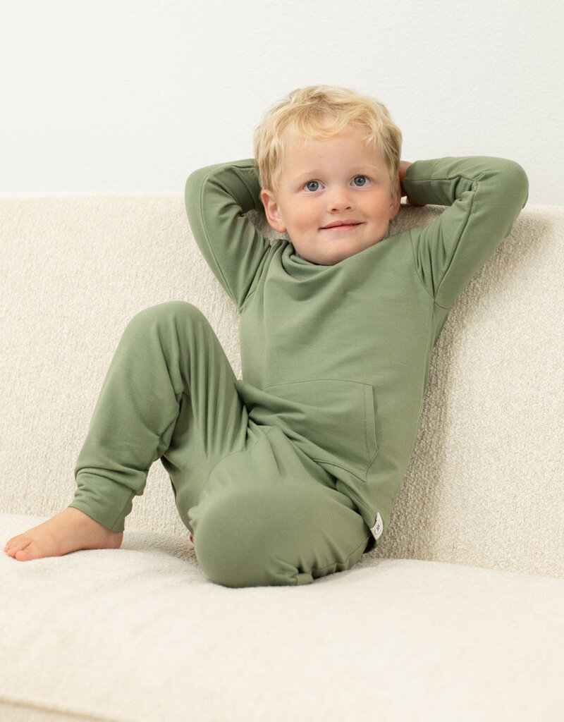 Sweet Bamboo Hooded Jogger Set Army Green