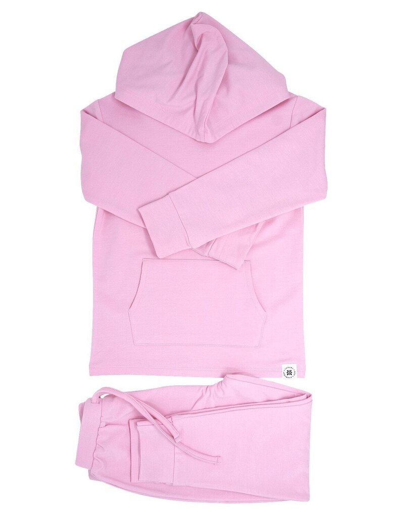 Sweet Bamboo Hooded Jogger Set Carnation Pink