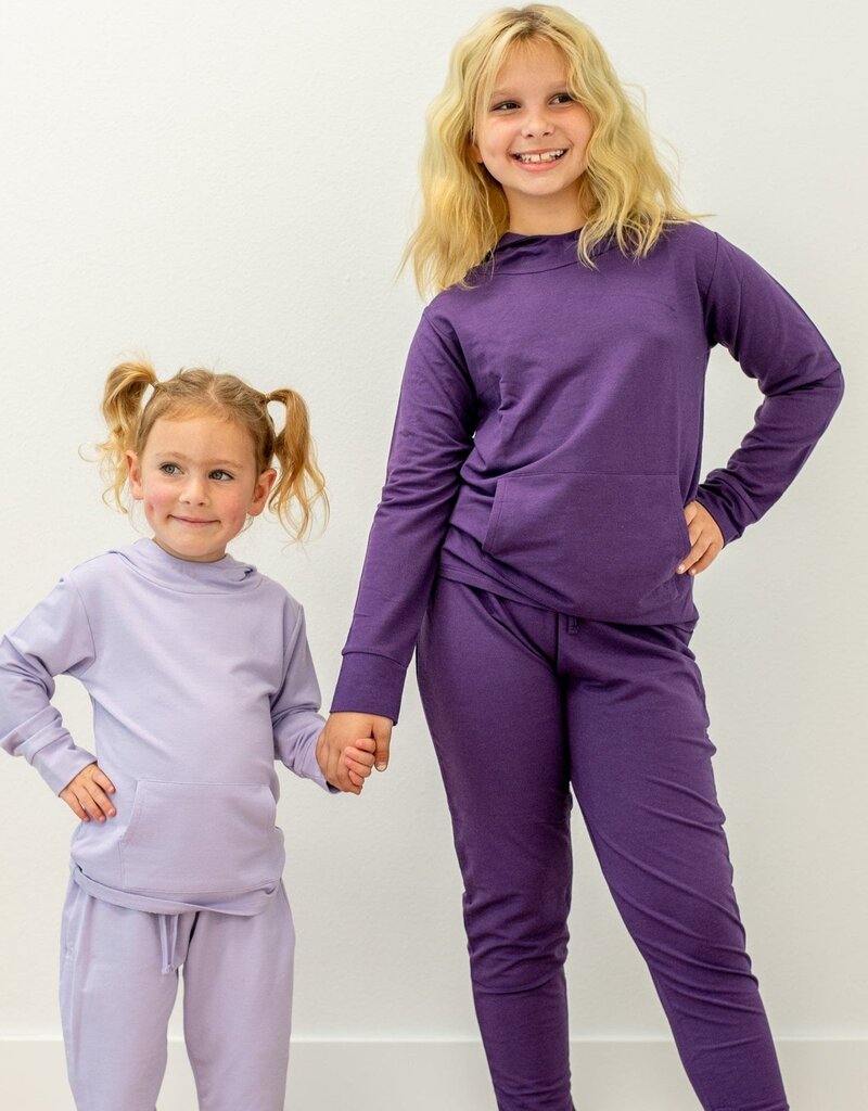 Sweet Bamboo Hooded Jogger Set Orchid Petal