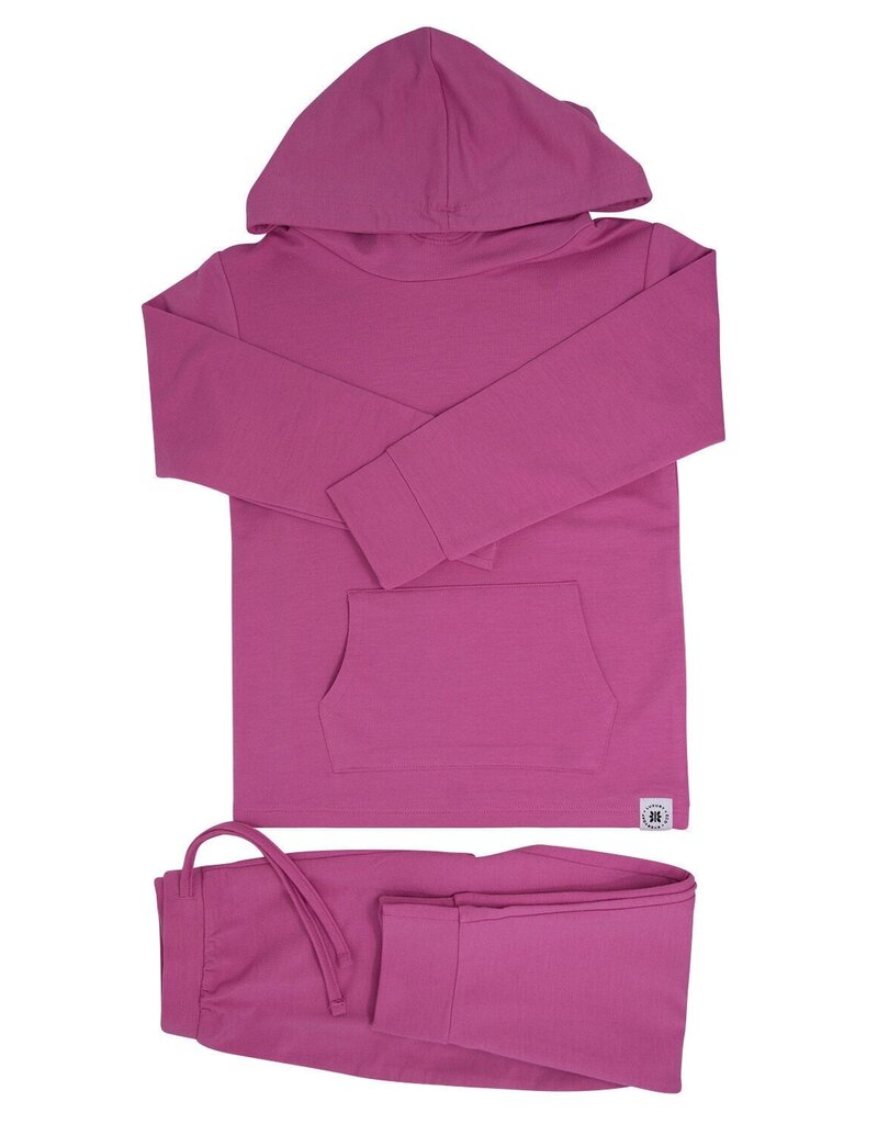 Sweet Bamboo Hooded Jogger Set Raspberry Rose