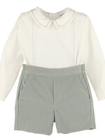 Luli & Me SALE. Cozy Green Cord Shortall Set