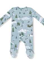 Angel Dear Winter Fun Skiers 2 Way Zipper Footie