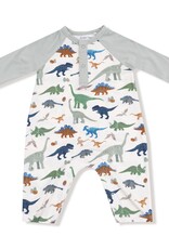 Angel Dear Washy Dinos  L/S Raglan Henley Romper