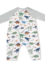 Angel Dear Washy Dinos  L/S Raglan Henley Romper