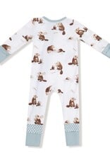 Angel Dear Baby Beavers 2 Way Zipper Romper
