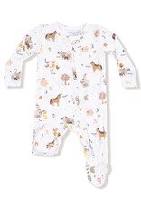 Angel Dear Farm Sounds 2 Way Zipper Footie Lt Red