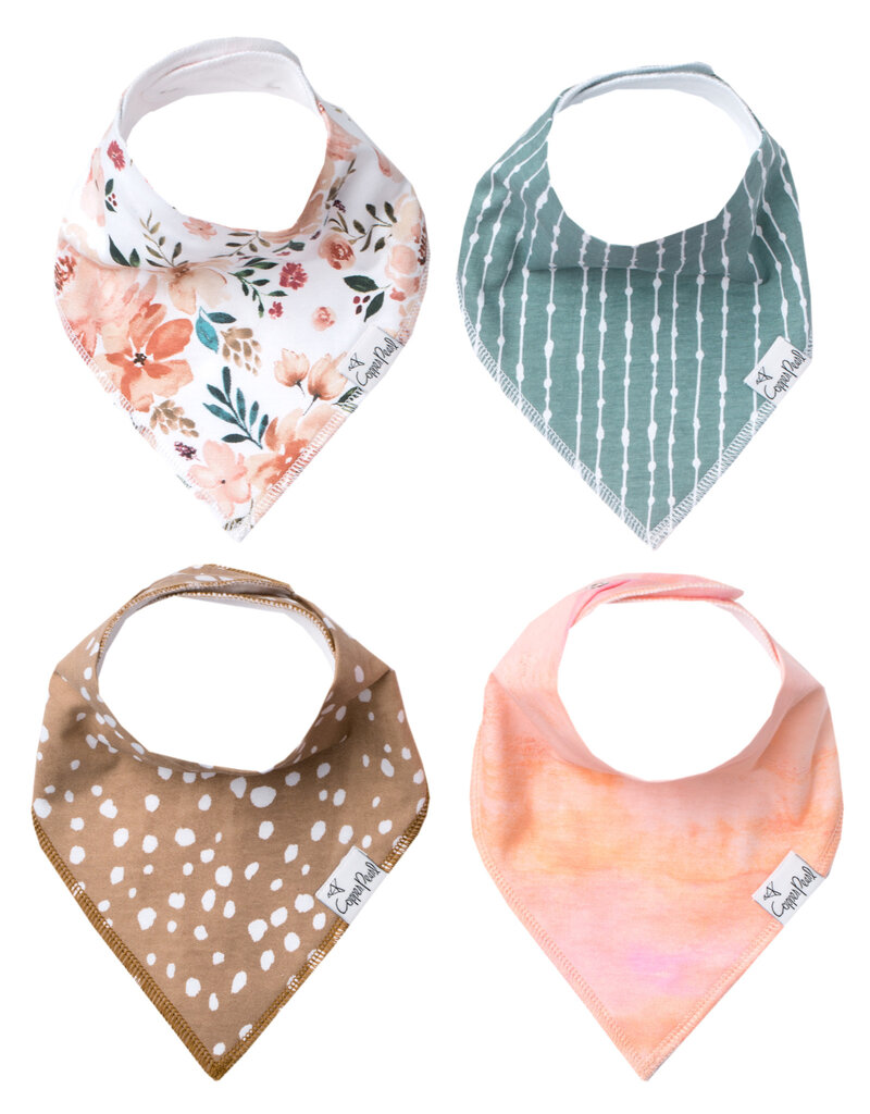 Copper Pearl Baby Bandana Bib Set 4 Autumn