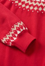 Hatley Kids holiday fair isle swing sweater dress chex red