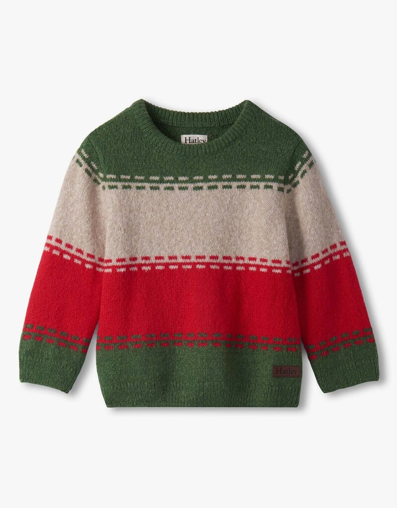 Hatley Kids holiday combo crew neck sweater eden