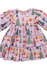 Pink Chicken girls peachy dress - lavender nutcracker