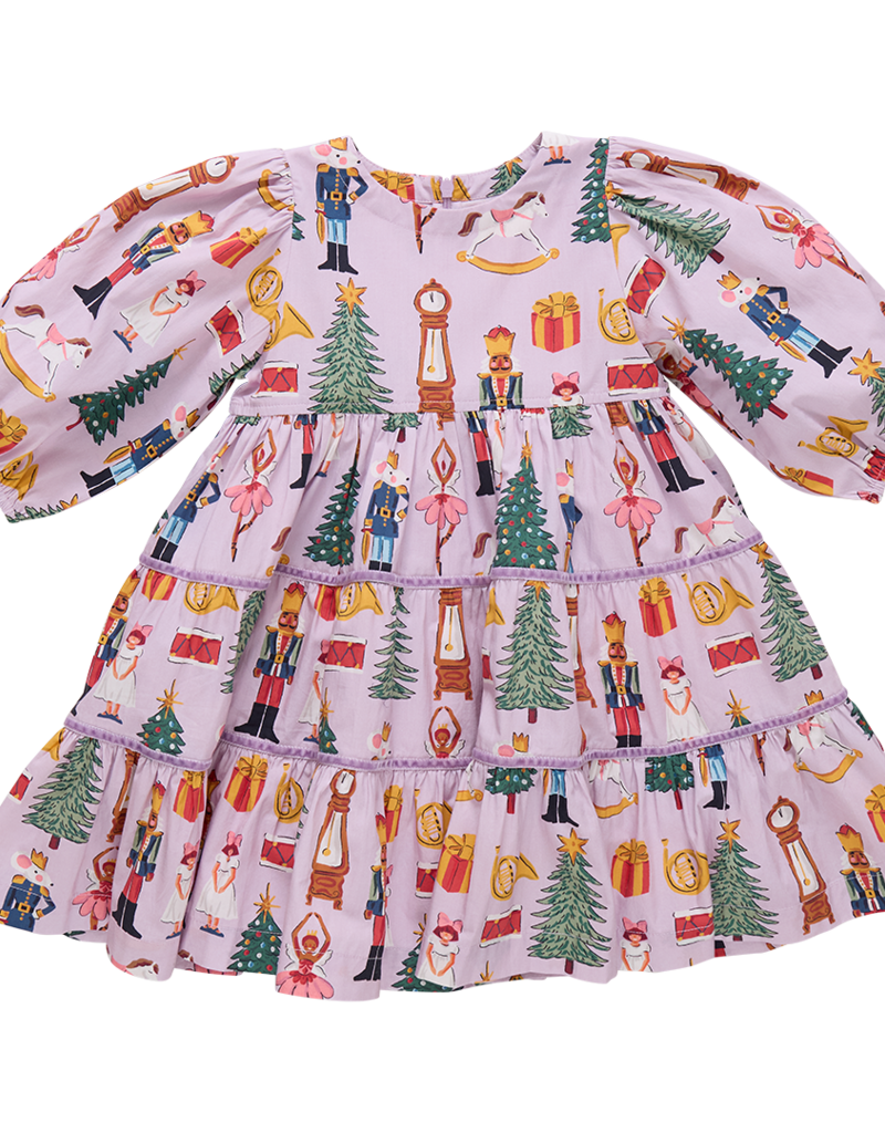 Pink Chicken girls peachy dress - lavender nutcracker