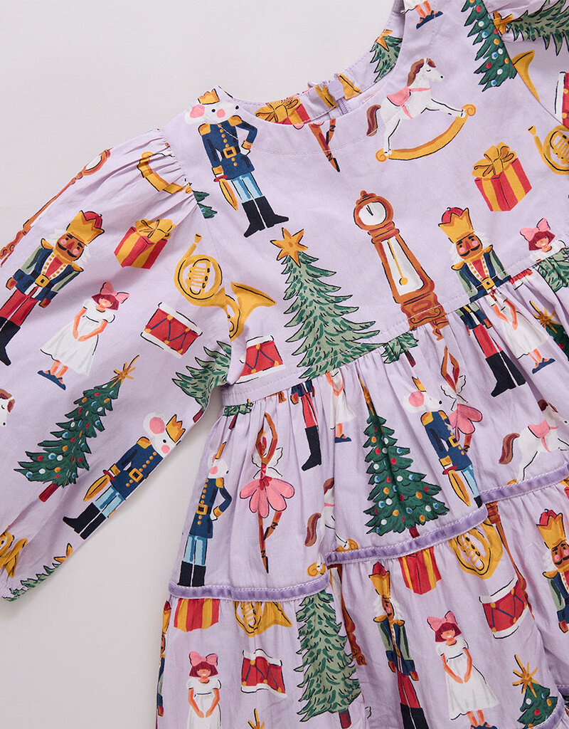 Pink Chicken girls peachy dress - lavender nutcracker