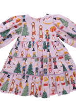Pink Chicken girls peachy dress - lavender nutcracker