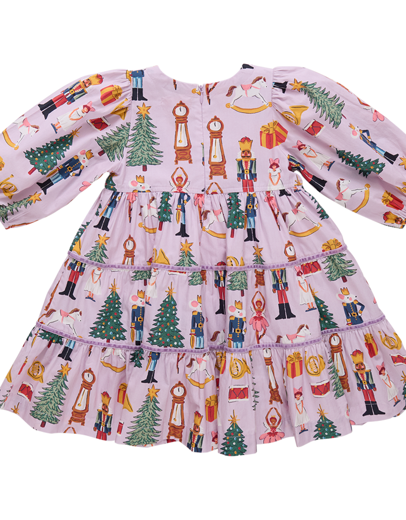 Pink Chicken girls peachy dress - lavender nutcracker