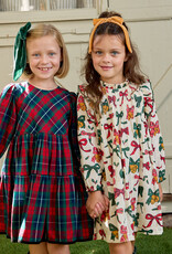 Pink Chicken girls maribelle dress - red tartan