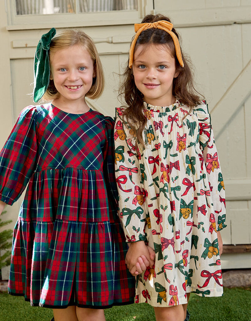 Pink Chicken girls maribelle dress - red tartan