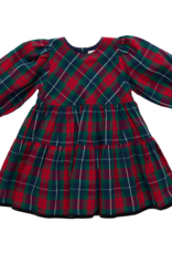 Pink Chicken girls maribelle dress - red tartan