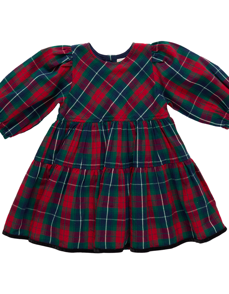 Pink Chicken girls maribelle dress - red tartan