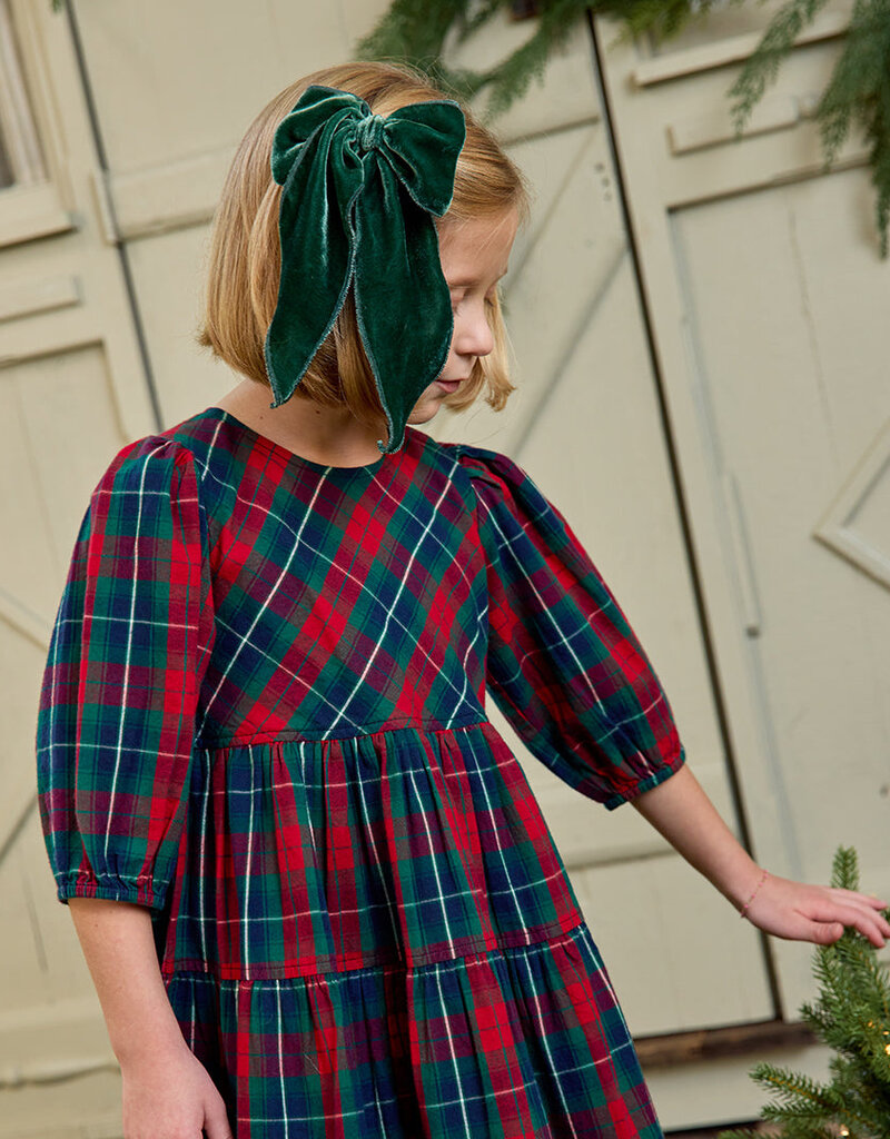 Pink Chicken girls maribelle dress - red tartan