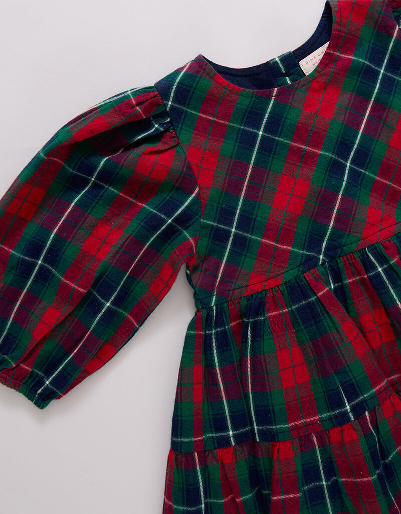 Pink Chicken girls maribelle dress - red tartan