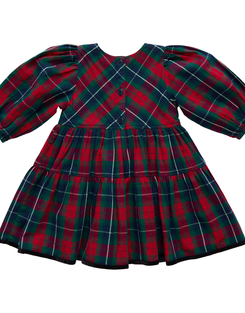 Pink Chicken girls maribelle dress - red tartan